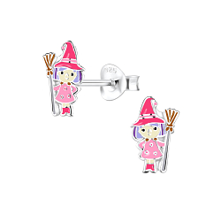 Wholesale Sterling Silver Witch Ear Studs - JD8329