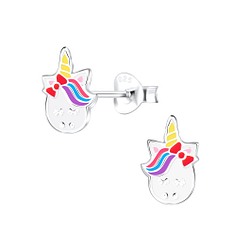 Wholesale Sterling Silver Unicorn Ear Studs - JD9050