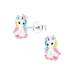 Wholesale Sterling Silver Unicorn Ear Studs - JD9056
