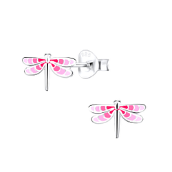 Wholesale Sterling Silver Dragonfly Ear Studs - JD9391