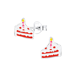 Wholesale Sterling Silver Cake Ear Studs - JD9142