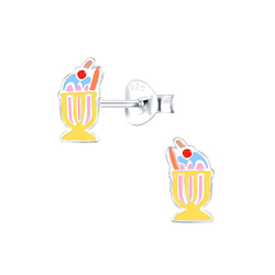 Wholesale Sterling Silver Ice Cream Ear Studs - JD9400