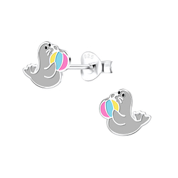 Wholesale Sterling Silver Seal Ear Studs - JD10541