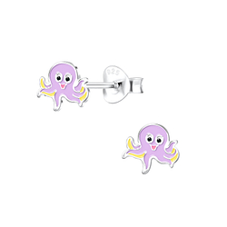 Wholesale Sterling Silver Octopus Ear Studs - JD10545