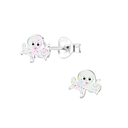 Wholesale Sterling Silver Octopus Ear Studs - JD10546