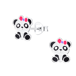 Wholesale Sterling Silver Panda Ear Studs - JD9287