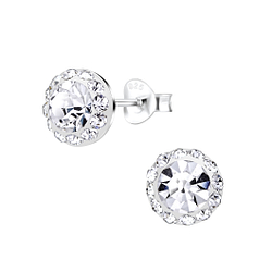 Wholesale Sterling Silver Round Ear Studs - JD8895