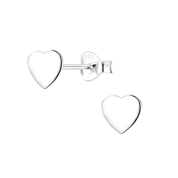 Wholesale Sterling Silver Heart Ear Studs - JD10468