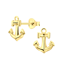 Wholesale Sterling Silver Anchor Ear Studs - JD6466