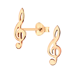 Wholesale Sterling Silver G Clef Ear Studs - JD6186