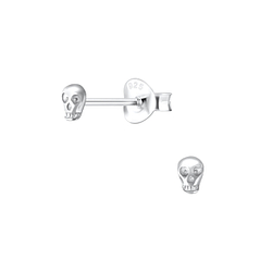Wholesale Sterling Silver Skull Stud Earings - JD8483
