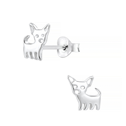 Wholesale Sterling Silver Dog Ear Studs - JD7051