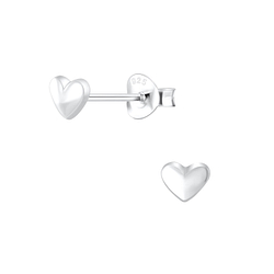 Wholesale Sterling Silver Heart Ear Studs - JD6949