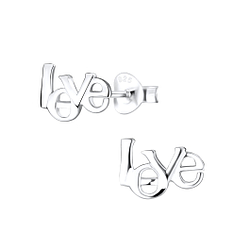 Wholesale Sterling Silver Love Ear Studs - JD1064