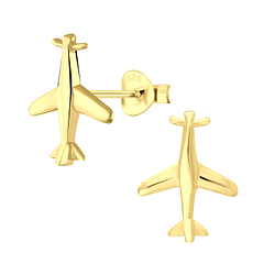 Wholesale Sterling Silver Airplane Ear Studs - JD6156