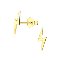 Wholesale Sterling Silver Lightning Bolt Ear Studs - JD1166