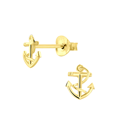 Wholesale Sterling Silver Anchor Ear Studs - JD5590