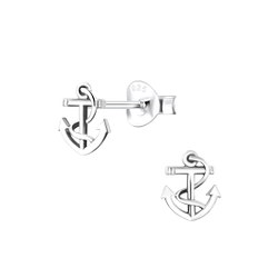 Wholesale Sterling Silver Anchor Ear Studs - JD1034