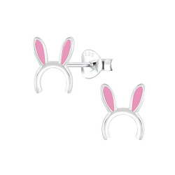Wholesale Sterling Silver Bunny Ear Studs - JD7056