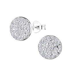 Wholesale Sterling Silver Round Ear Studs - JD8930