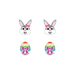 Wholesale Sterling Silver Easter Ear Studs Set - JD7626