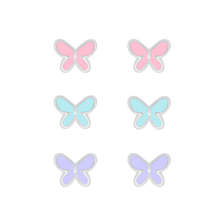 Wholesale Sterling Silver Butterfly Ear Studs Set - JD7667