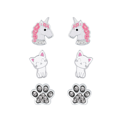 Wholesale Sterling Silver Best Seller Children's Ear Studs Set - JD7669