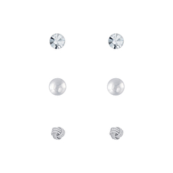 Wholesale Sterling Silver Basic Ear Studs Set - JD7707