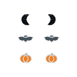 Wholesale Sterling Silver Halloween Ear Studs Set - JD7674