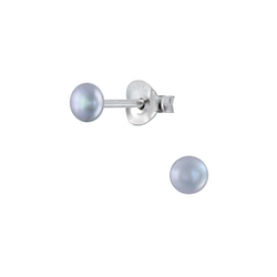 Wholesale 3mm Fresh Water Pearl Sterling Silver Ear Studs - JD2252