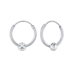 Wholesale 3mm Round Crystal Ear Hoops - JD2655