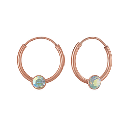 Wholesale 3mm Round Crystal Ear Hoops - JD2657
