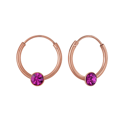 Wholesale 3mm Round Crystal Ear Hoops - JD2657 Wholesale 3mm Round Crystal Ear Hoops - JD2657