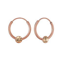 Wholesale 3mm Round Crystal Ear Hoops - JD2657