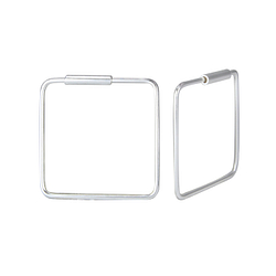 Wholesale 16mm Sterling Silver Square Ear Hoops - JD1645