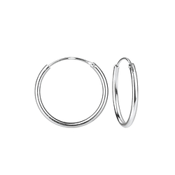 Wholesale 18mm Sterling Silver Ear Hoops - JD1667