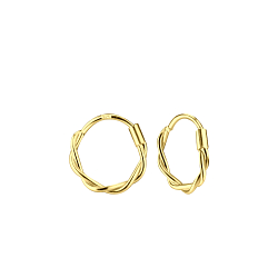 Wholesale 11mm Sterling Silver Twisted Ear Hoops - JD9536 Wholesale 11mm Sterling Silver Twisted Ear Hoops - JD9536