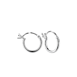 Wholesale 10mm Sterling Silver French Lock Ear Hoops - JD7976