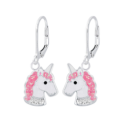 Wholesale Sterling Silver Unicorn Lever Back Earrings - JD7143