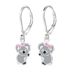 Wholesale Sterling Silver Koala Lever Back Earrings - JD6940