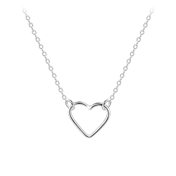 Wholesale Sterling Silver Heart Necklace - JD8905