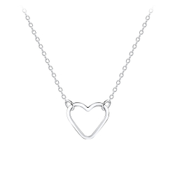 Wholesale Sterling Silver Heart Necklace - JD8931