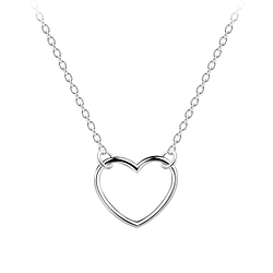 Wholesale Sterling Silver Heart Necklace - JD8965