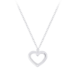 Wholesale Sterling Silver Heart Necklace - JD6728