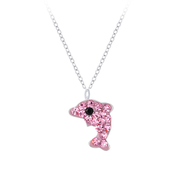 Wholesale Sterling Silver Dolphin Necklace - JD7390