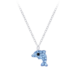 Wholesale Sterling Silver Dolphin Necklace - JD7216