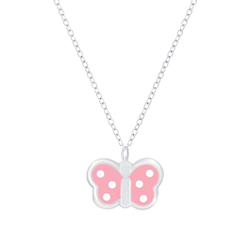 Wholesale Sterling Silver Butterfly Necklace - JD7199