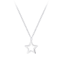 Wholesale Sterling Silver Star Necklace - JD7171