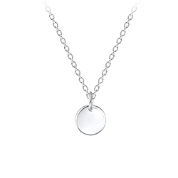 Wholesale Sterling Silver Circle Necklace - JD8501