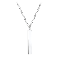 Wholesale Sterling Silver Bar Necklace - JD3552